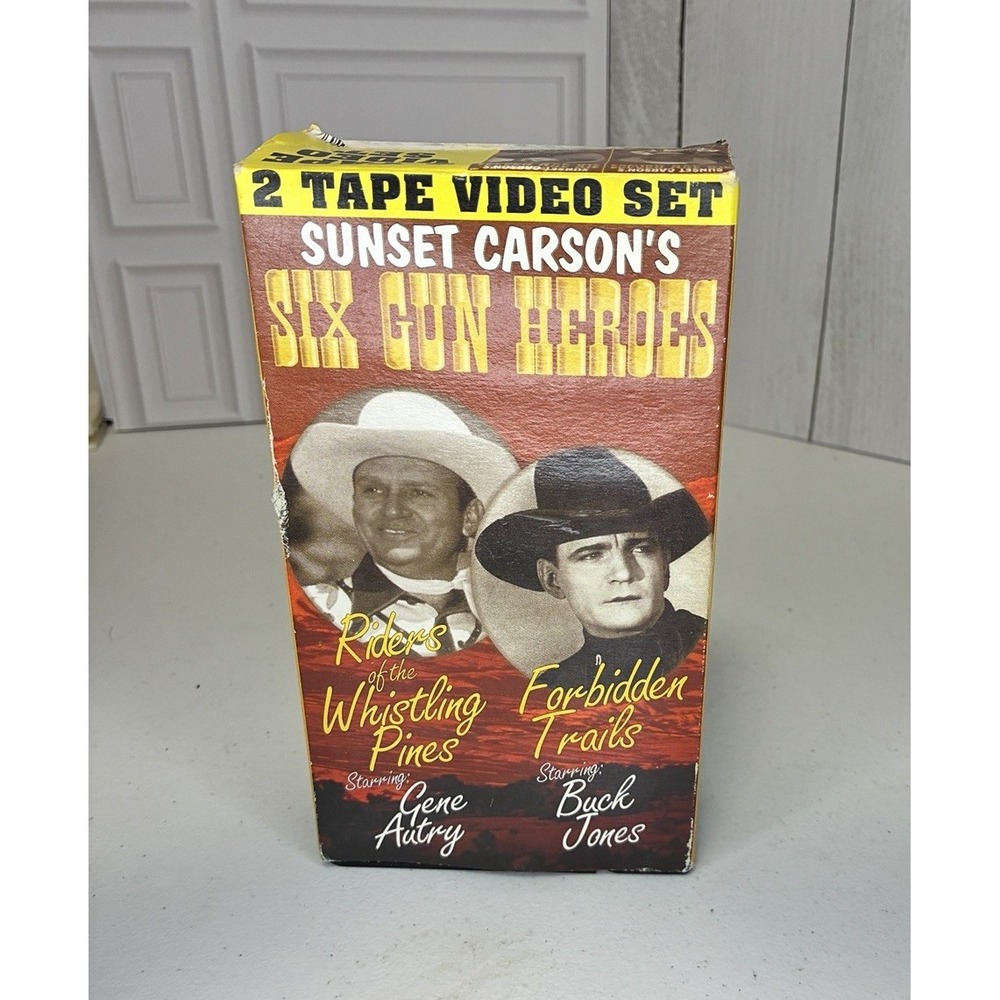 Sunset Carson's Six Gun Heroes VHS 1984 2-Tape Set western